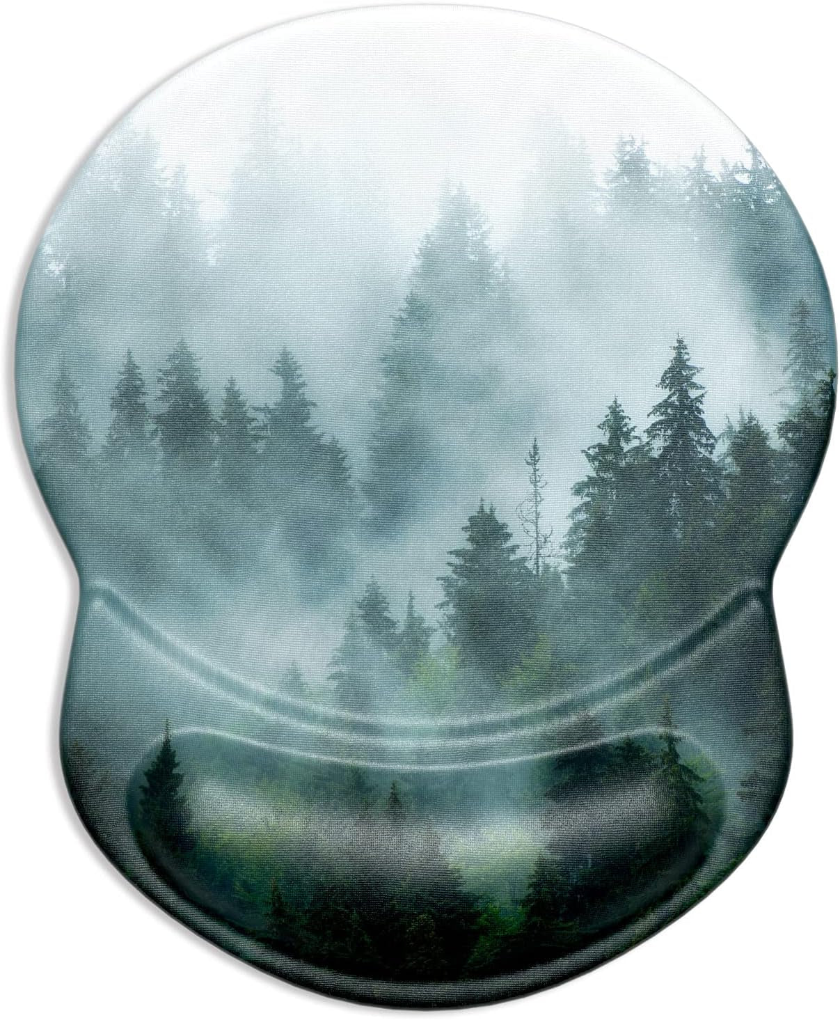 Ergonomic Mousepad with Gel Cushion Fog Forest