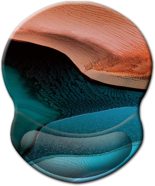 Ergonomic Mouse Mouse Pad with Gel Cushion Jaspeado abstracto